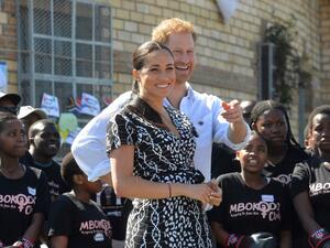 Prince Harry, Duke of Sussex and Meghan, Duchess of Sussex arrive for a visit to the "Justice desk", an NGO in the township of Nyanga in Cape Town, as they begin their tour of the region on September 23, 2019. (AFP/ File Photo)