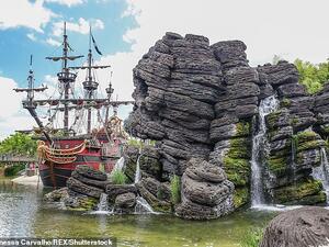 The pirate ship is located next to a life-sized replica of Skull Rock from the Peter Pan film. (Shutterstock/ File Photo)