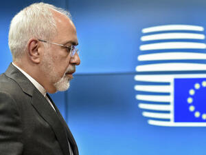Iran's Foreign Minister Mohammad Javad Zarif arrives before a ministerial meeting of EU/E3 in Brussels. (AFP/ File Photo)