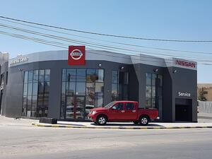 أقيم المركز الجديد على مساحة تبلغ 815 متراً مربعاً، معتمداً تصميم NREDI، وهو "مبادرة نيسان لتصميم صالات العرض والصيانة"