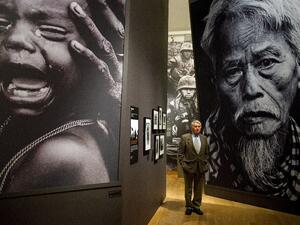 Don McCullin said he wanted to show the eyes of his subjects (AFP Photo/LEON NEAL)