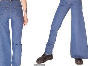 Ksenia Schnaider Asymmetric Skinny & Wide-Leg Jeans ($462) are for sale on Neiman Marcus' website. (Neiman Marcus)