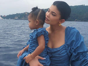 Stormi was wrapped in her mother's arms 