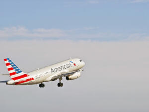 American Airlines Airbus 319-132 commercial jet departs from John Wayne International Airport in Santa Ana, California, USA. (Shutterstock/ File Photo)