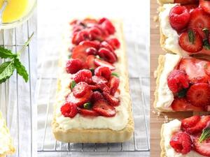 تارت التوت مع جبنة الماسكاربوني بالليمون