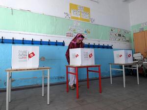 Some seven million voters are expected to head to polling stations, just weeks after the first round of the presidential polls swept aside the post-Arab Spring political establishment. (Fethi Belaid / AFP)