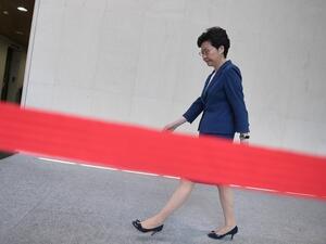 Hong Kong Chief Executive Carrie Lam leaves after taking part in her weekly press conference in Hong Kong on October 8, 2019. (AFP/ File Photo)
