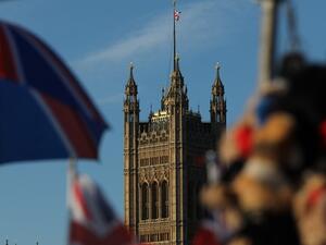 A picture shows the Palace of Westminster housing the Houses of Parliament in central London  (AFP)