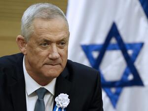 The member of Knesset (MK) Benny Gantz of the Israel Resilience party that is part of the Kahol Lavan (Blue and White) electoral alliance attends a meeting of the alliance members at the Knesset in Jerusalem. (AFP/ File Photo)