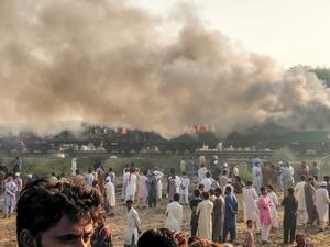 Fire erupted on board a passenger train leaving over 70 people killed. (AFP/ File Photo)