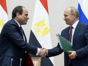 Russian President Vladimir Putin and his Egyptian counterpart Abdel Fattah al-Sisi. (AFP/ File Photo)