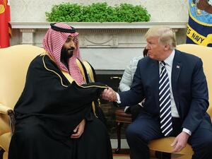 Saudi Arabia’s Crown Prince Mohammed bin Salman congratulated President Donald Trump for ISIS leader killing operation. (AFP)