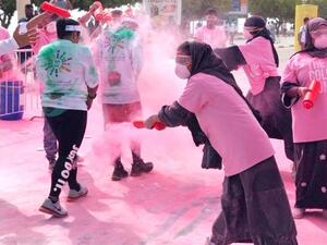 Color Run along Khobar beach (Twitter)