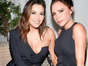 Victoria Beckham with Eva Longoria (Twitter)