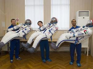 The UAE's first astronaut Hazzaa AlMansoori will land back on the earth at 2.59pm. (Twitter/ @Space_Station)