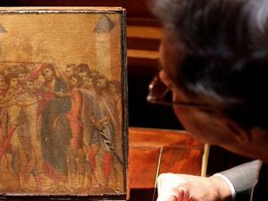 The 10-by-8-inch painting, Christ Mocked by Florentine painter Cimabue  (Twitter)