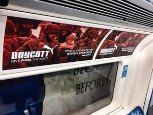 Action all over the world is taking place in support of the Palestinian people, to demand Puma (Twitter)