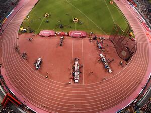 Athletes compete in the Women's 5000m heats at the 2019 IAAF Athletics World Championships at the Khalifa International stadium in Doha on Oct 2, 2019. Antonin THUILLIER / AFP