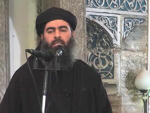 An image grab taken from an ISIL propaganda video released shows Abu Bakr Al Baghdadi, adressing Muslim worshippers at a mosque in Mosul. Baghdadi. (AFP)