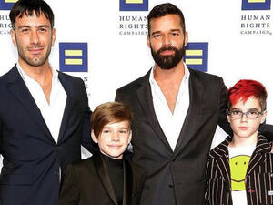 Martin had previously fathered twins Matteo and Valentino, both 11, via surrogacy in August of 2008. 