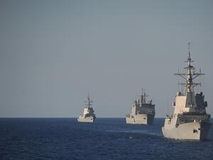 Some navy ships in the pacific ocean. (Shutterstock/ File Photo)