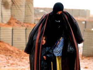 Hundreds of residents have left the camp, but many remain deeply mistrustful of the regime, fearing arrest or forced conscription by the regime army if they left. (AFP/ File Photo)