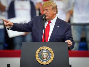 U.S. President Donald Trump speaks during a campaign rally at the Rupp Arena on November 4, 2019 in Lexington, Kentucky.  (AFP/ File Photo)