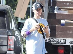 Bieber was spotted sharing a comforting hug with his bodyguard while out in LA on Thursday