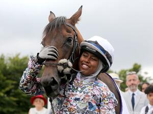 Khadijah is the first jockey to ever race in Britain wearing a hijab. (Twitter)