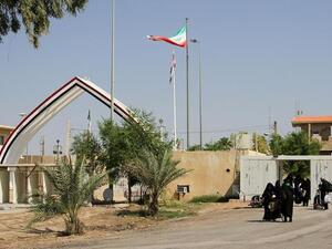 A picture taken on October 2, 2019, shows the Khosravi border crossing between Iraq and Iran. (AFP)