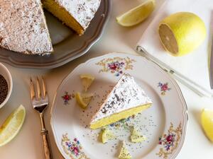 كعكة الليمون بالكريمة