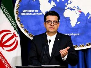 Abbas Mousavi, spokesman for Iran's Foreign Ministry, gives a press conference in the capital Tehran on May 28, 2019. (Atta Kenare/AFP)