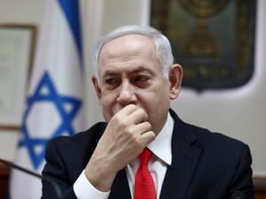 Israeli Prime Minister Benjamin Netanyahu chairs the weekly cabinet meeting at his Jerusalem office on December 15, 2019. GALI TIBBON / POOL / AFP