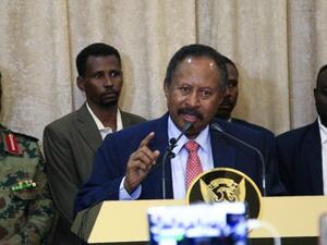 Sudan Prime Minister Abdalla Hamdok inKhartoum, Sudan. (Ebrahim HAMID / AFP)