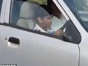 As the silver car gets overtaken it quickly becomes clear that it is a ten-year-old boy behind the wheel. He turns his head away abruptly from the camera, which is where the video ends. (Video Screenshot)