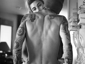 Justin Bieber shared this sexy Instagram snap on Friday captioned, 'My gift this year Hailey Bieber (Instagram)