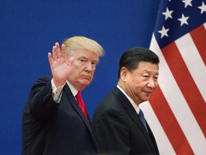 US President Donald Trump, pictured with China's President Xi Jinping, said existing tariffs of 25 percent on $250 billion of Chinese imports will stay in place (AFP Photo/Nicolas ASFOURI)