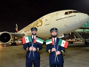 رحلة طيران الإمارات الافتتاحية انطلقت إلى المكسيك