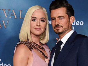 Orlando and Katy became engaged on Valentine's Day in 2019