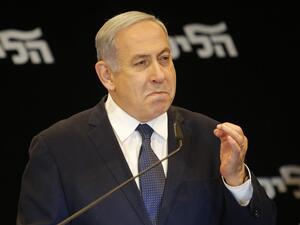 Israeli Prime Minister Benjamin Netanyahu speaks at a press conference regarding his intention to file a request to the Knesset for immunity from prosecution, in Jerusalem on January 1, 2020. GIL COHEN-MAGEN / AFP