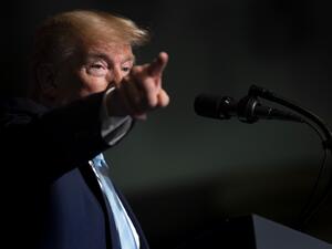 President Donald Trump speaks during a 'Evangelicals for Trump' campaign event held at the King Jesus International Ministry in Miami, Florida. President Donald Trump thumbed his nose January 5, 2020. (AFP/ File Photo)
