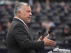 Jordanian King Abdullah II delivers a speech at the European Parliament on January 15, 2020 in Strasbourg, eastern France. Frederick FLORIN / AFP