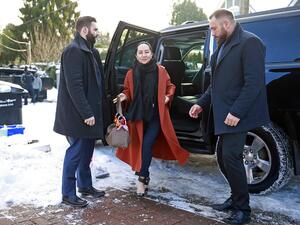 Huawei Technologies Chief Financial Officer Meng Wanzhou exits her vehicle at her home after her court appearance on January 17, 2020 in Vancouver, Canada. The United States government accused Wanzhou of fraud after HSBC continued trade with Iran while sanctions were in place. Jeff Vinnick/Getty Images/AFP