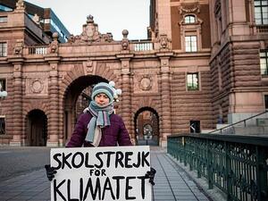 Greta Thunberg and 21 other youth climate campaigners are calling on the leaders who will be attending the World Economic Forum in Davos this month (AFP)