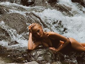 Ms Puntus was found in bushes by a street cleaner after lying outside for 'some hours' in temperatures of minus 5C (23F) (Ksenia Puntus)