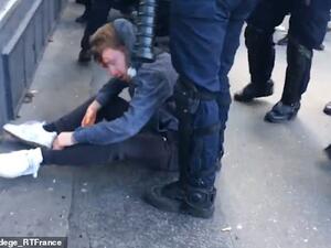 The bloodied protester is pictured here on Twitter. Reportedly, this was shortly after the attack. (Twitter)