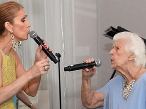 سيلين ديون ووالدتها