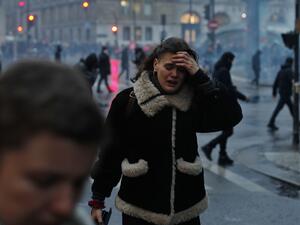 Paris police say 20 protesters & 16 officers suffered injuries (Twitter)