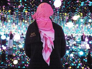 Japanese artist Yayoi Kusama has made her Saudi Arabian debut  (Twitter)