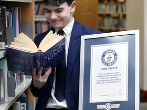 Monty Lord's incredible Guinness World Record breaking achievement identifies 129 books by their opening lines (Twitter)